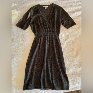 Liz Claiborne Black / Metallic Thread Sweaterdress